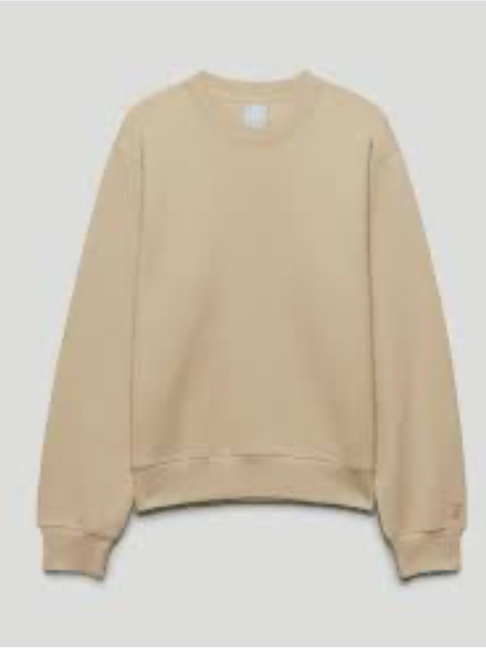 TNA Sweatfleece Cozy Fleece Perfect Fit Beige Pullover crewneck Sweatshirt, guc